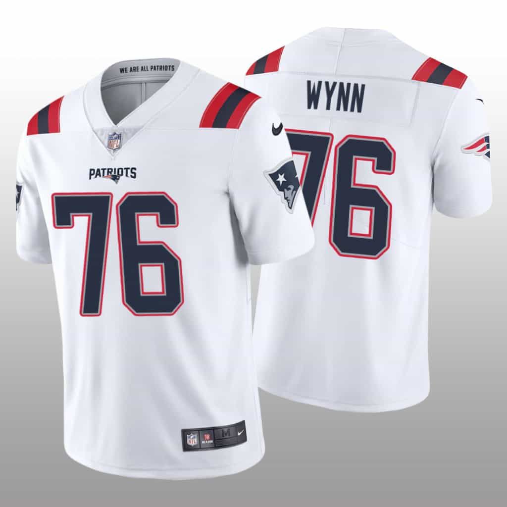 Men New England Patriots #76 Isaiah Wynn Nike White Limited NFL Jersey
